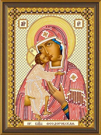 Вышивка бисером Богородица Феодоровская